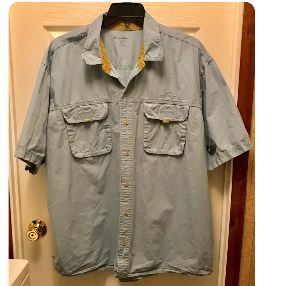 Eddier Bauer Men’s Casual Button Down Shirt Sz XXL